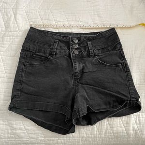 Black high waisted shorts